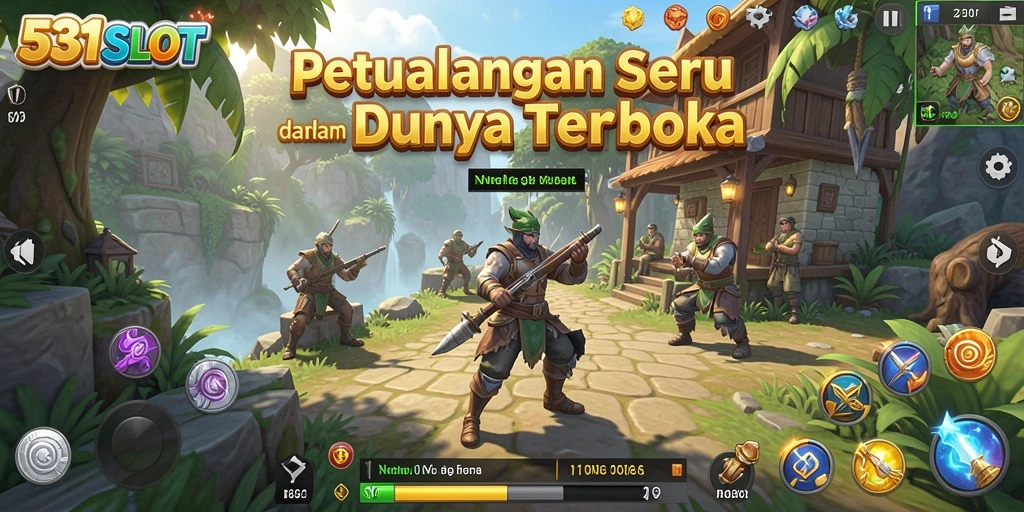 Tampilan seru gameplay 531SLOT dalam dunia terbuka yang luas.