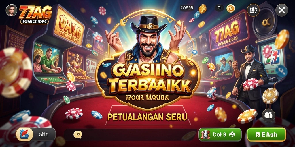 Screenshot dari gameplay seru 77AG yang menampilkan keseruan bermain Kasino.