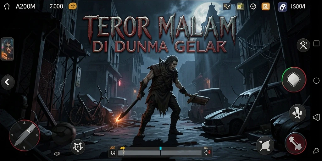 Tampilan gameplay menegangkan dari A200M dengan suasana yang sangat menyeramkan.