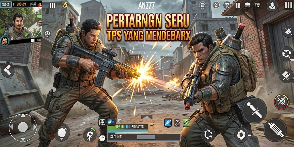 Tampilan menarik dari gameplay AN777 dalam genre TPS.