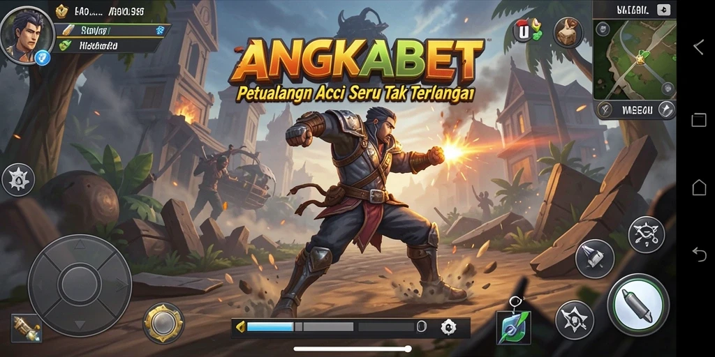 Screenshot utama ANGKABET menampilkan momen aksi yang intens dan mendebarkan.