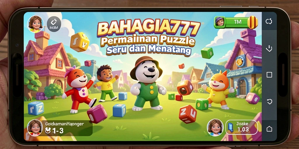 Tampilan gameplay Puzzle yang menantang dalam BAHAGIA777.