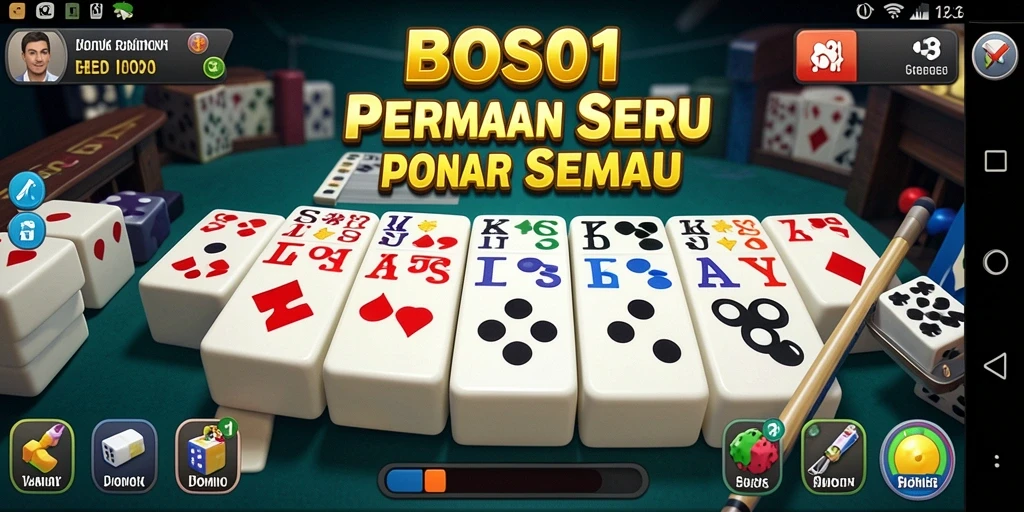 Screenshot menunjukkan pemain sedang asyik bermain Domino.