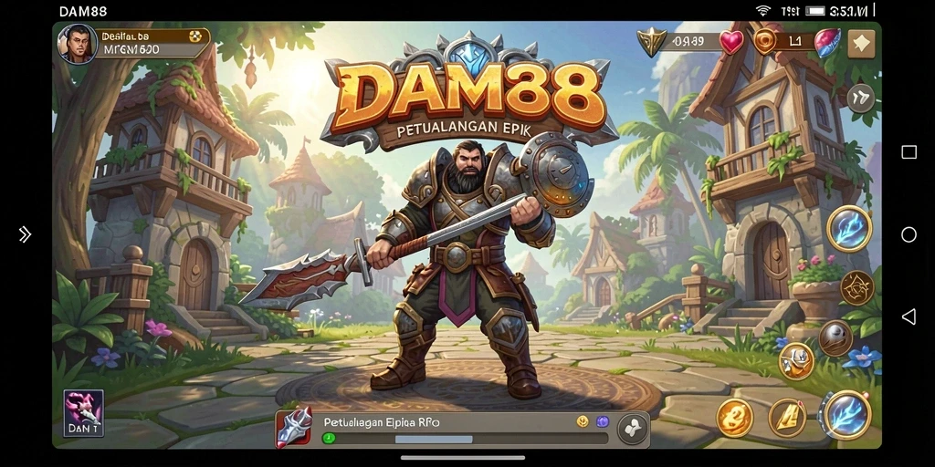 Tampilan gameplay DAM88 yang menakjubkan dan penuh aksi RPG.