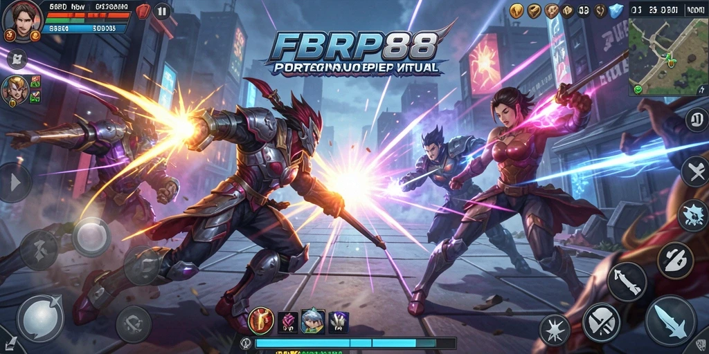 Tampilan gameplay FBRP88 yang mendebarkan dan penuh aksi pertarungan.