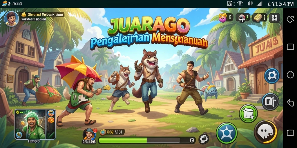 Tangkapan layar JUARAGO menampilkan beberapa aspek gameplay Simulation yang menarik.