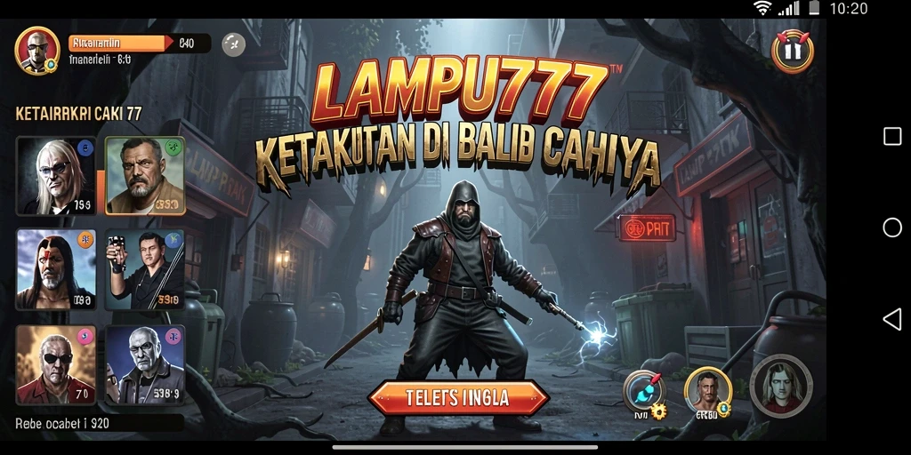 Screenshot menampilkan gameplay LAMPU777 dengan suasana horror yang menegangkan.
