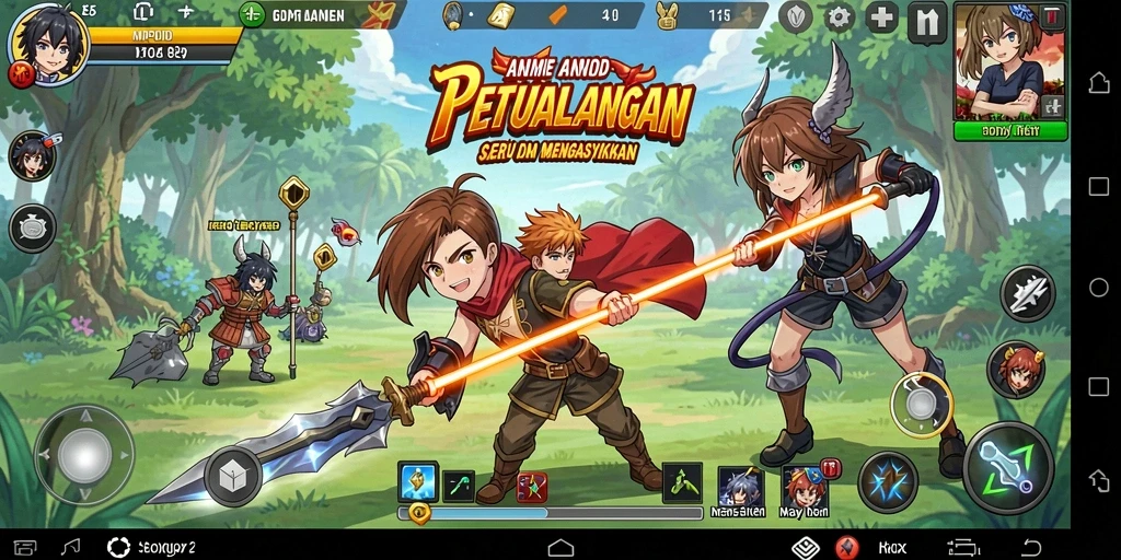 Screenshot MPOID menampilkan aksi seru dan karakter Anime yang menarik.