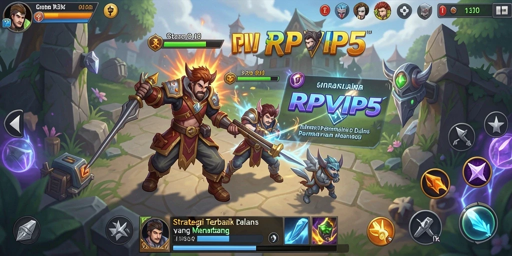 Tampilkan gameplay taktis yang menegangkan dalam RPVIP5.