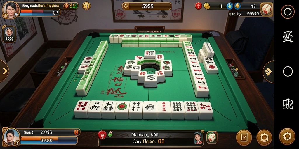 Screenshot gameplay S9S9 dengan desain Mahjong yang menawan.