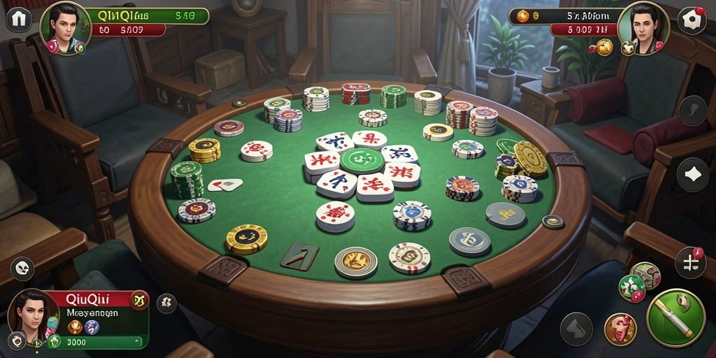 Tampilan gameplay QiuQiu yang menarik dan interaktif.