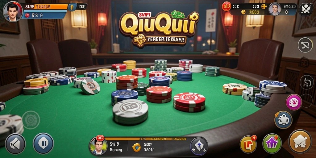 Screenshot gameplay SVIP1 menampilkan keseruan permainan QiuQiu.