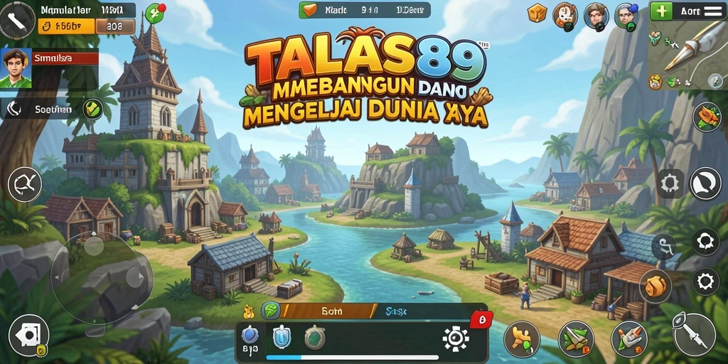 Tampilan gameplay TALAS89 yang menakjubkan dengan elemen simulasi yang kaya.