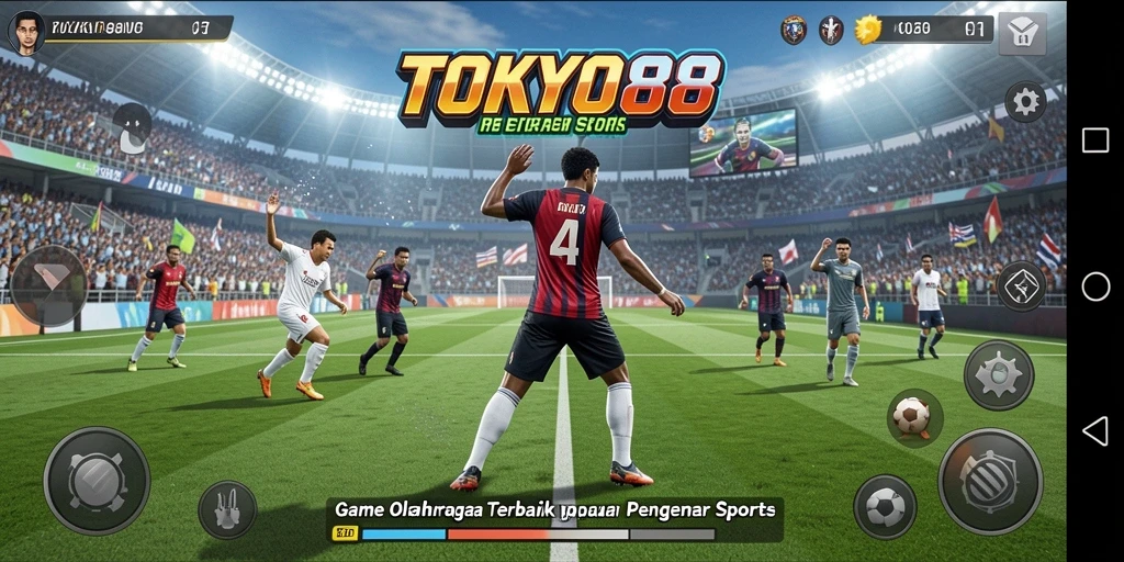 Screenshot utama TOKYO88 menampilkan aksi mendebarkan dalam permainan olahraga.
