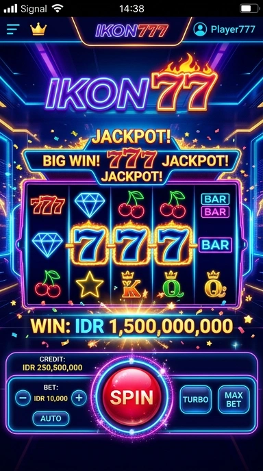 Screenshot tampilan awal aplikasi ikon777 yang menarik dan mudah digunakan.